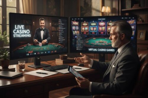Perbandingan Live Casino dengan dealer sungguhan dan Casino Virtual dengan interface digital di 12HOKI